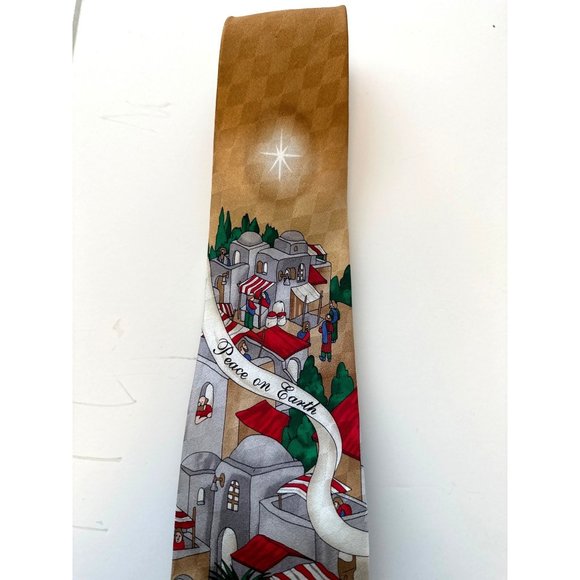 Men's Tie Holiday Traditions By Hallmark Christmas Manger - Picture 3 of 5